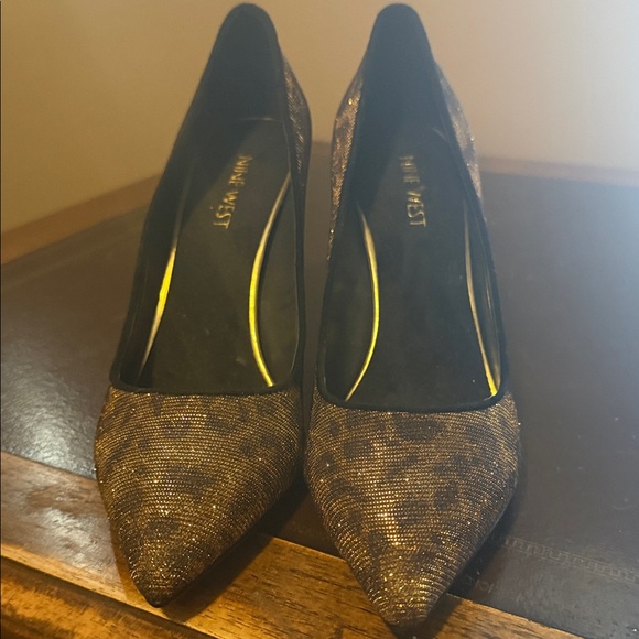 Nine West Shoes - Nine West Shimmering Brown cheetah Heels Size 7 1/2